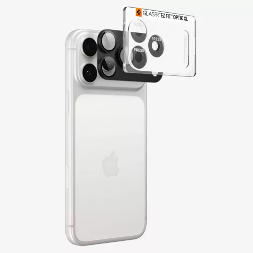 iPhone 18 Pro sötétszürke Spigen Optik Pro XL Glas.tR EZ Fit kamera-8800337251647 5 kép