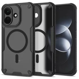   Xiaomi Redmi Note 17 Pro 5G matt fekete Tech-Protect Rugged Shield MagSafe hátlapi tok
