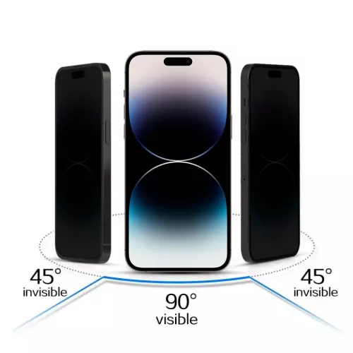  iPhone 18 Pro Max fekete keretes Privacy betekintésgátló edzett ü-5900217509318 3 kép