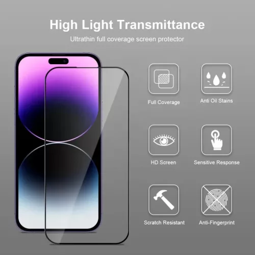  Apple iPhone 17 Pro / 18 Pro fekete keretes Full Glue edzett üveg ki-5900217509042 6 kép