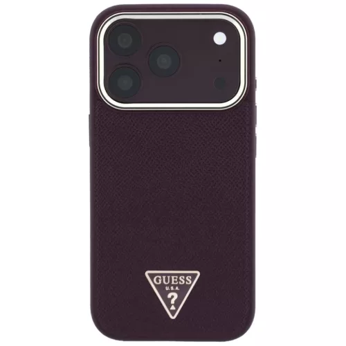 Apple iPhone 18 Pro Max / 17 Pro Max burgundi Guess Grained Triangle L-3666339654832 3 kép
