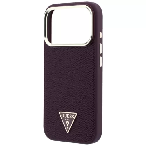 Apple iPhone 18 Pro Max / 17 Pro Max burgundi Guess Grained Triangle L-3666339654832 6 kép