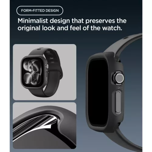 Spigen Thin Fit Apple Watch 12 (46 mm) védőtok, fekete-8800337250183 6 kép