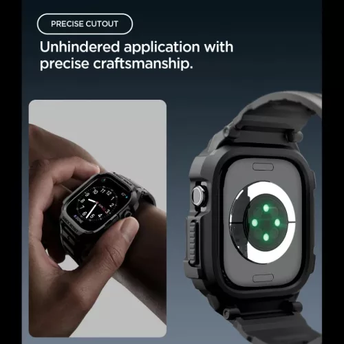  Apple Watch 12 (42 mm) Spigen Rugged Armor Pro tok szíjjal - matt fe-8800337250114 7 kép