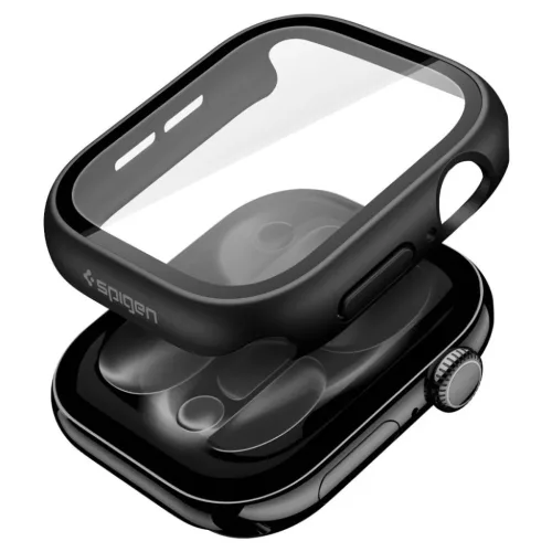 Apple Watch 10 / 11 (42 mm) Black Spigen Thin Fit 360 tok üvegfóliá-8800337245431 3 kép
