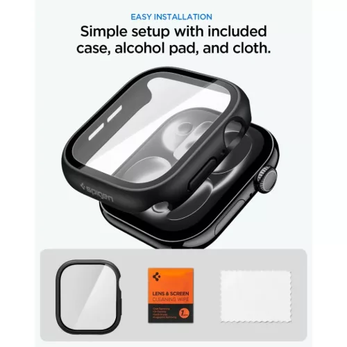 Apple Watch 10 / 11 (42 mm) Black Spigen Thin Fit 360 tok üvegfóliá-8800337245431 8 kép