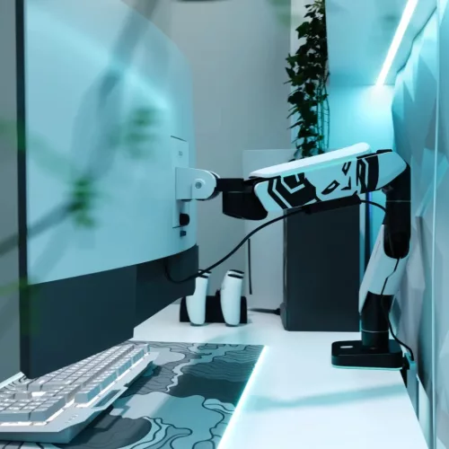 Diablo RGB X-Arm asztali monitortartó kar LED RGB világítással, 17-5904405578216 9 kép