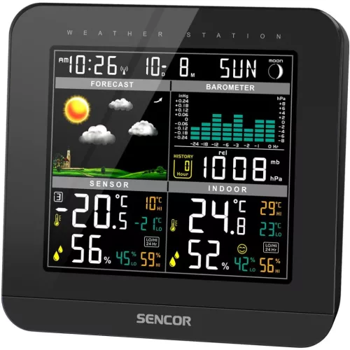 SENCOR SWS 5800 meteorológiai állomás vezeték nélküli érzékel�-8590669359882 6 kép