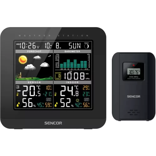 SENCOR SWS 5800 meteorológiai állomás vezeték nélküli érzékel�-8590669359882 7 kép