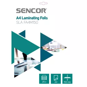 SENCOR SLA FA4M150 A4 lamináló fólia 2x75 mikron 25 db-8590669139279 1 kép