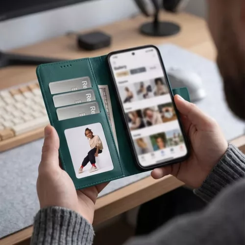 Xiaomi Redmi Note 17 Pro 5G zöld Tech-Protect Wallet kinyitható pén-5906302399291 4 kép