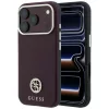iPhone 18 Pro / 17 Pro bordó Guess szemcsés mintázatú, kerek stras-3666339653866 1 kép