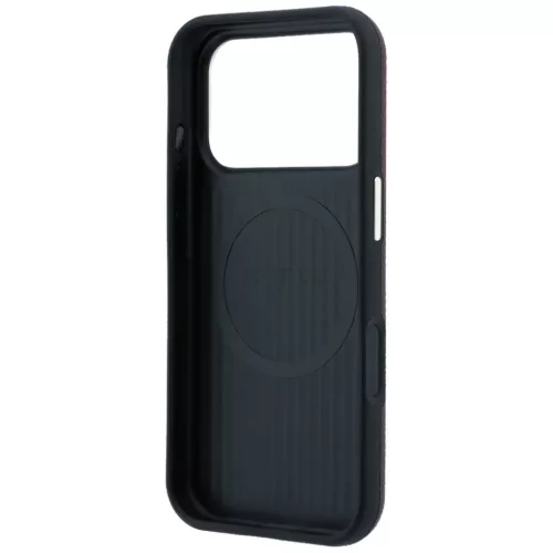 iPhone 18 Pro / 17 Pro bordó Guess szemcsés mintázatú, kerek stras-3666339653866 7 kép
