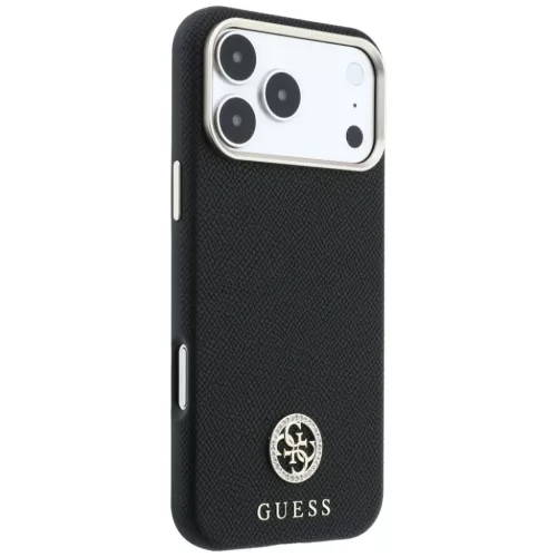 iPhone 18 Pro / 17 Pro hátlaptok – fekete Guess MagSafe tok szemcs�-3666339653781 4 kép