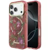 iPhone 18 Pro / iPhone 17 Pro bordó Guess IML Glitter Blossom Roses MagSafe tok