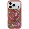 iPhone 18 Pro / iPhone 17 Pro bordó Guess IML Glitter Blossom Roses M-3666339655709 3 kép