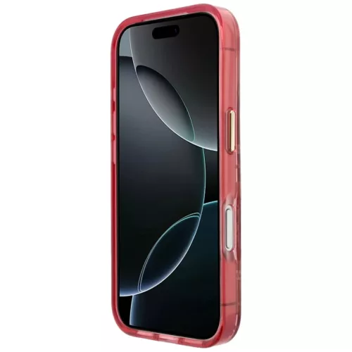 iPhone 18 Pro / iPhone 17 Pro bordó Guess IML Glitter Blossom Roses M-3666339655709 5 kép
