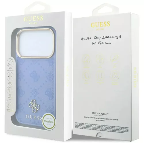 Apple iPhone 18 Pro / 17 Pro világoskék Guess Peony 4G kis logós Ma-3666339654184 8 kép