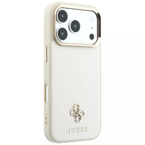 iPhone 18 Pro / iPhone 17 Pro készülékhez való bézs Guess Saffian-3666339652784 4 kép