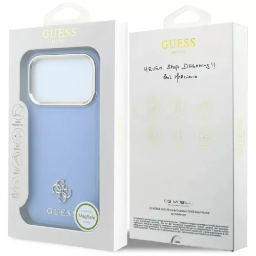 iPhone 18 Pro / 17 Pro világoskék Guess Saffiano Small 4G & Classic -3666339652708 8 kép