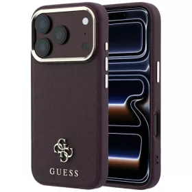 iPhone 18 Pro Max / iPhone 17 Pro Max bordó Guess Saffiano Small 4G &-3666339652678 1 kép