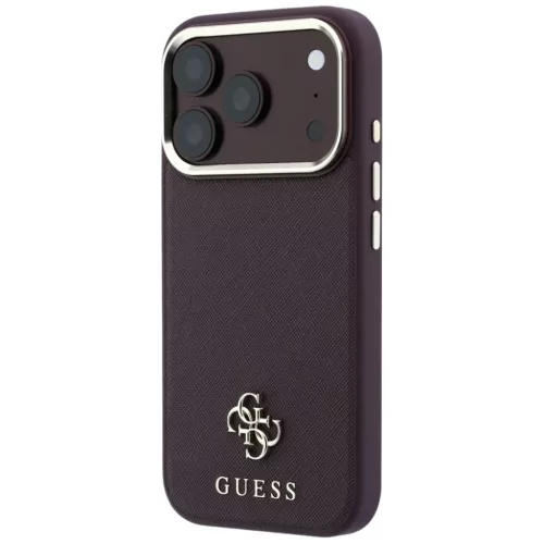 iPhone 18 Pro Max / iPhone 17 Pro Max bordó Guess Saffiano Small 4G &-3666339652678 2 kép