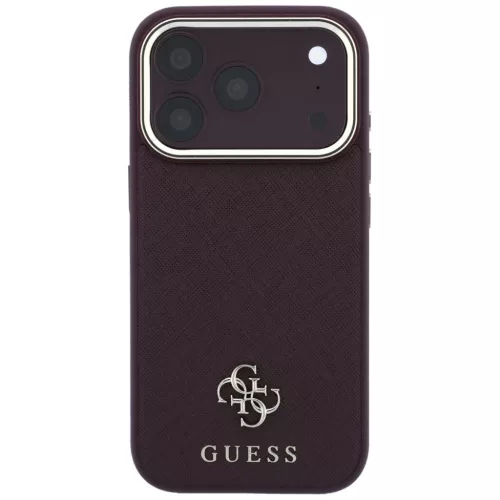 iPhone 18 Pro Max / iPhone 17 Pro Max bordó Guess Saffiano Small 4G &-3666339652678 3 kép