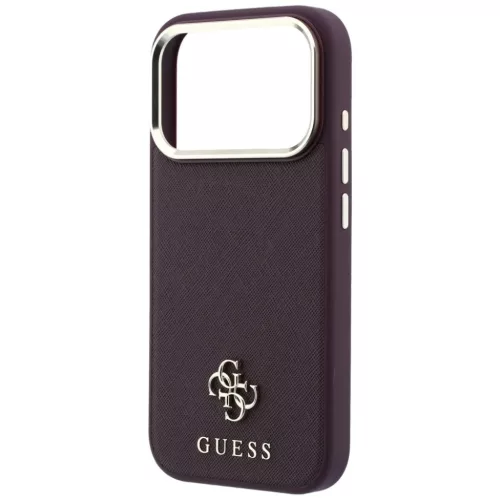 iPhone 18 Pro Max / iPhone 17 Pro Max bordó Guess Saffiano Small 4G &-3666339652678 6 kép