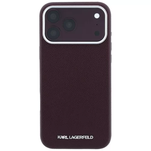iPhone 18 Pro / 17 Pro bordó Karl Lagerfeld szemcsés textúrájú, h-3666339660765 3 kép