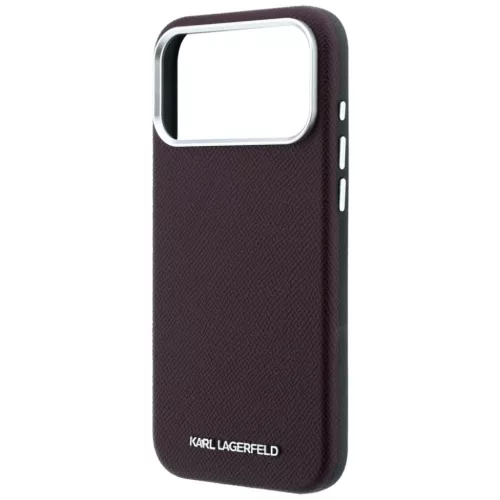 iPhone 18 Pro / 17 Pro bordó Karl Lagerfeld szemcsés textúrájú, h-3666339660765 6 kép