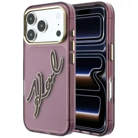 iPhone 18 Pro / 17 Pro bordó Karl Lagerfeld IML Big Signature fémker-3666339662042 1 kép