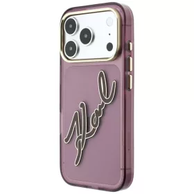 iPhone 18 Pro / 17 Pro bordó Karl Lagerfeld IML Big Signature fémker-3666339662042 2 kép