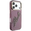 iPhone 18 Pro / 17 Pro bordó Karl Lagerfeld IML Big Signature fémker-3666339662042 4 kép