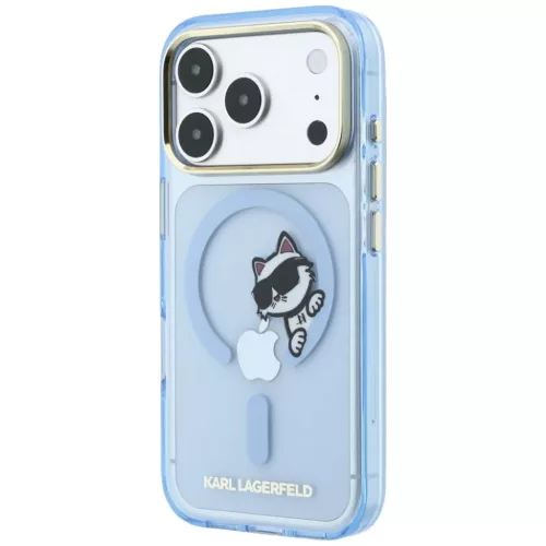 iPhone 18 Pro / iPhone 17 Pro világoskék Karl Lagerfeld Peekaboo Log-3666339661885 2 kép