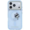 iPhone 18 Pro / iPhone 17 Pro világoskék Karl Lagerfeld Peekaboo Log-3666339661885 3 kép