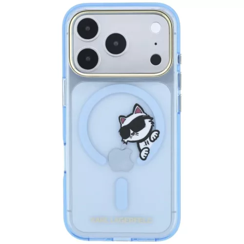 iPhone 18 Pro / iPhone 17 Pro világoskék Karl Lagerfeld Peekaboo Log-3666339661885 3 kép