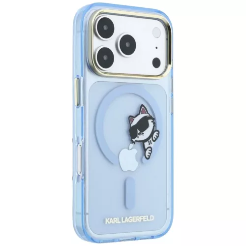 iPhone 18 Pro / iPhone 17 Pro világoskék Karl Lagerfeld Peekaboo Log-3666339661885 4 kép