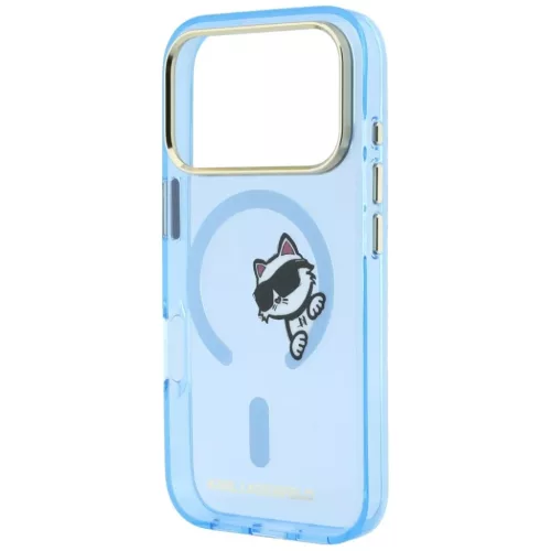iPhone 18 Pro / iPhone 17 Pro világoskék Karl Lagerfeld Peekaboo Log-3666339661885 6 kép