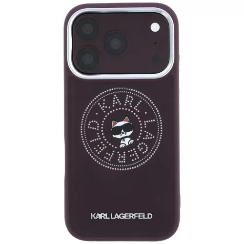iPhone 18 Pro Max / 17 Pro Max bordó Karl Lagerfeld Point & Choupette-3666339659899 3 kép