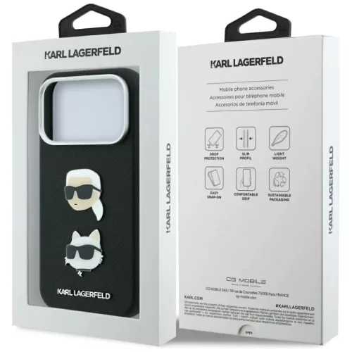 iPhone 18 Pro Max / iPhone 17 Pro Max Karl Lagerfeld Saffiano hátlapt-3666339650308 8 kép