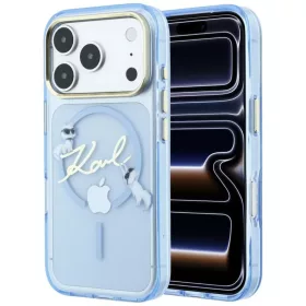 iPhone 18 Pro / 17 Pro világoskék Karl Lagerfeld Script Logo MagSafe-3666339661564 1 kép