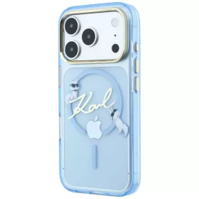 iPhone 18 Pro / 17 Pro világoskék Karl Lagerfeld Script Logo MagSafe-3666339661564 2 kép