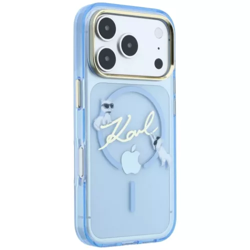 iPhone 18 Pro / 17 Pro világoskék Karl Lagerfeld Script Logo MagSafe-3666339661564 4 kép
