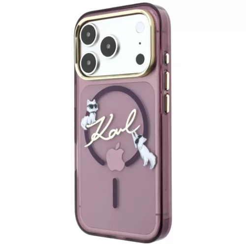 iPhone 18 Pro Max / iPhone 17 Pro Max készülékhez való bordó Karl-3666339661618 2 kép