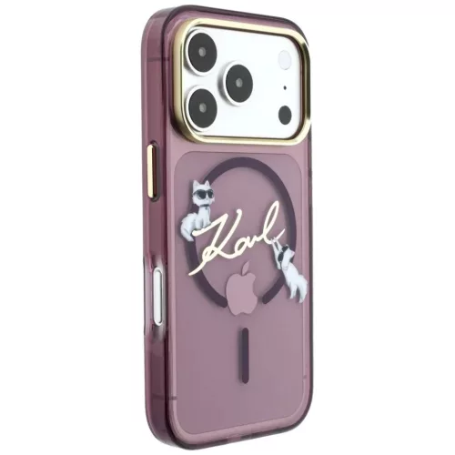 iPhone 18 Pro Max / iPhone 17 Pro Max készülékhez való bordó Karl-3666339661618 4 kép