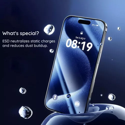  Xiaomi Redmi 17 4G / Redmi 17 5G fekete Techsuit ESD Glass üvegfóli-5949419385641 6 kép