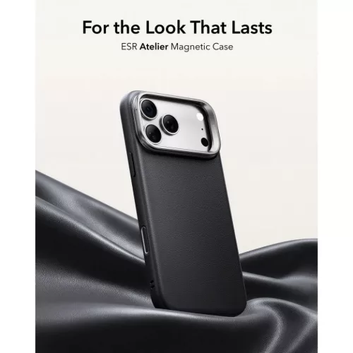  Apple iPhone 17 Pro Max / Apple iPhone 18 Pro Max fekete ESR Leather -4894240304181 2 kép