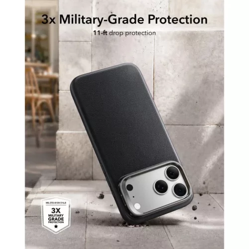 Apple iPhone 17 Pro Max / Apple iPhone 18 Pro Max fekete ESR Leather -4894240304181 6 kép