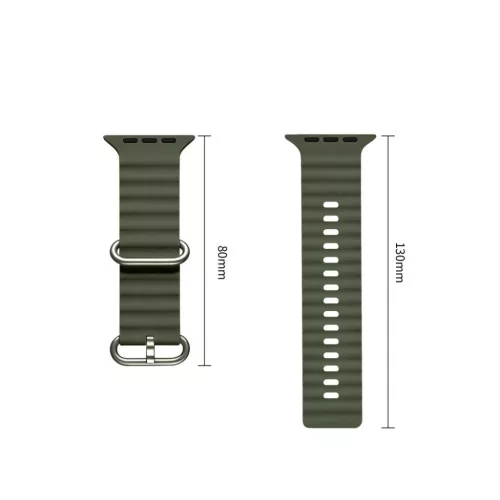  Apple Watch 8/9/10/11/12/SE/Ultra (44/45/46/49 mm) katonai zöld Tech-5906302398836 3 kép