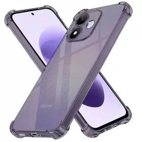   Xiaomi Redmi Note 17 4G / Redmi Note 17 5G ütésálló szilikontok – Techsuit, átlátszó füstfekete